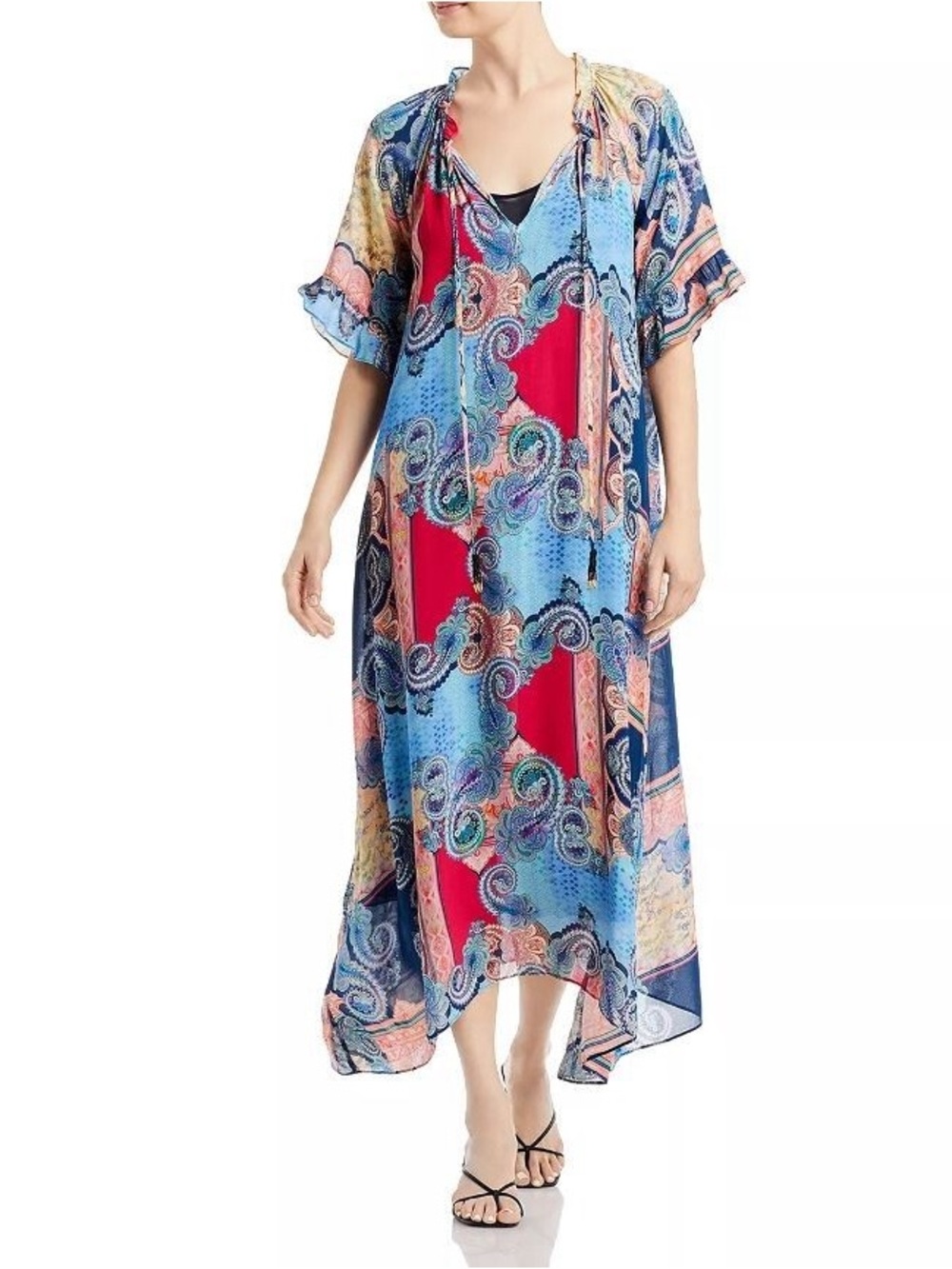 Johnny Was Cordelia Maxi Kaftan Dress w/ Original Slip - Size Large - Picture 8 of 10